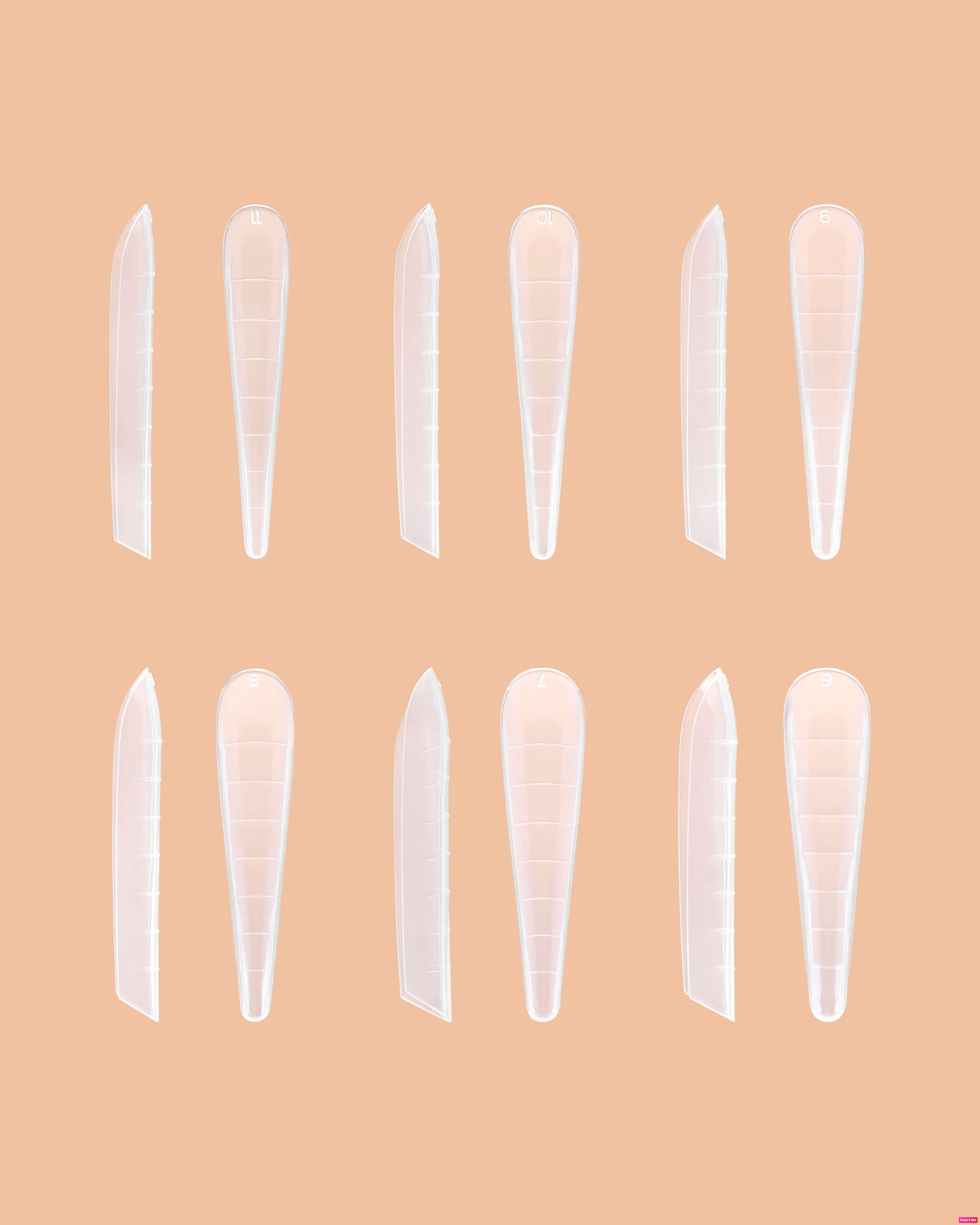 Plastic Forms (Arched Gothic Almond) - 120 pcs