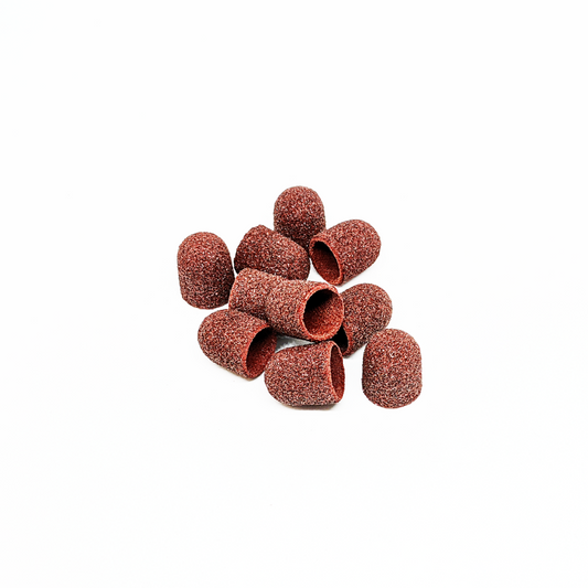 Pedicure Cap Set (Rounded Cylinder) 80 Grit Hard Abrasive (10 pcs/set)