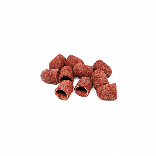 Pedicure Cap Set (Rounded Cylinder) 150 Grit Medium Abrasive (10 pcs/set)