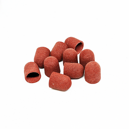 Pedicure Cap Set (Rounded Cylinder) 320 Grit Soft Abrasive (10 pcs/set)